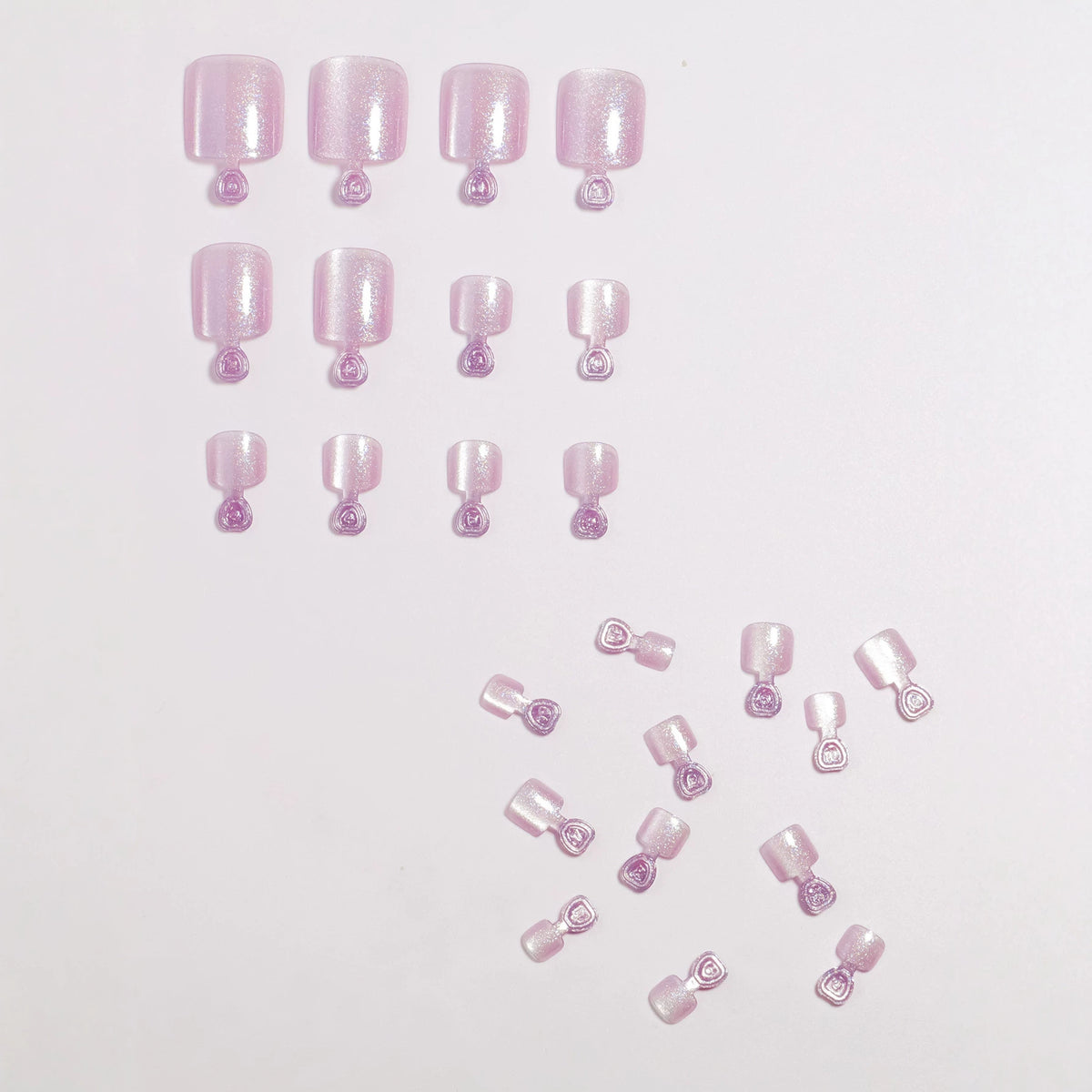 No.778 Purple Cat's Eye Toenails Patch 24pcs/Set
