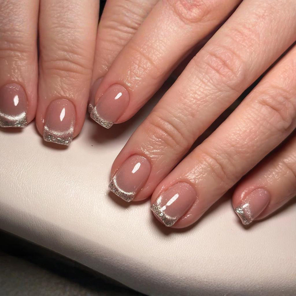 No.F717 Nude Pink Fingernails Patch 24pcs/Set