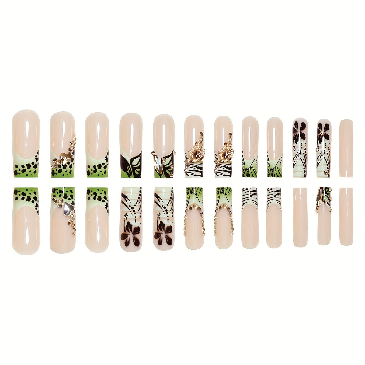 No.F681 Butterfly Fashion Fingernails Patch 24pcs/Set