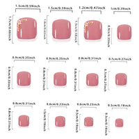 No.317 Cute Diamond Toenails Patch 24pcs/Set