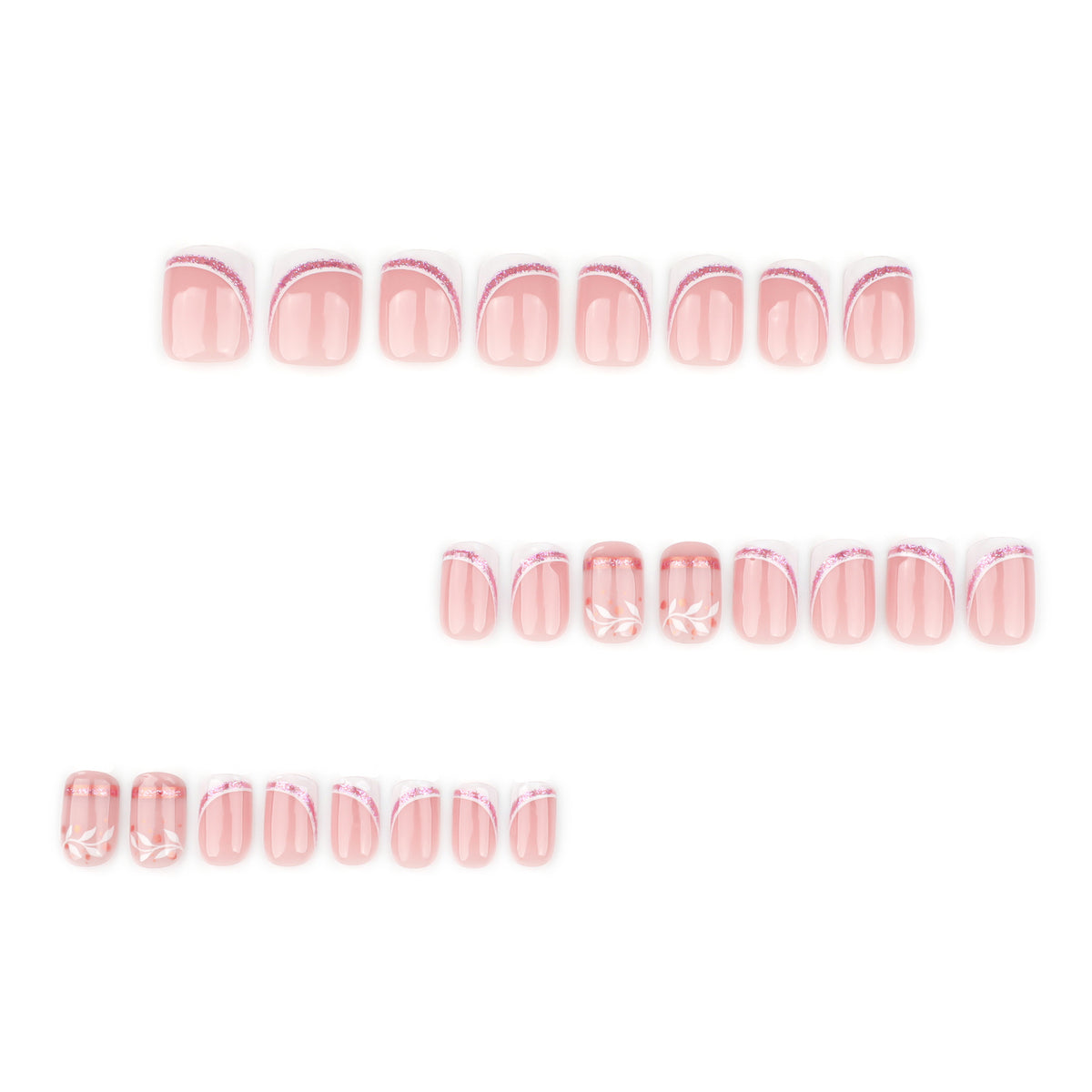 No.F698 Flower Fingernails Patch 24pcs/Set