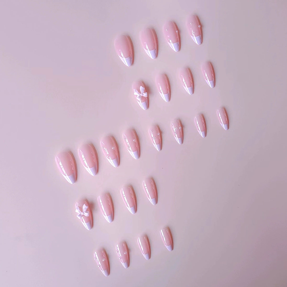 No.F269 Bow Fingernails Patch 24pcs/Set