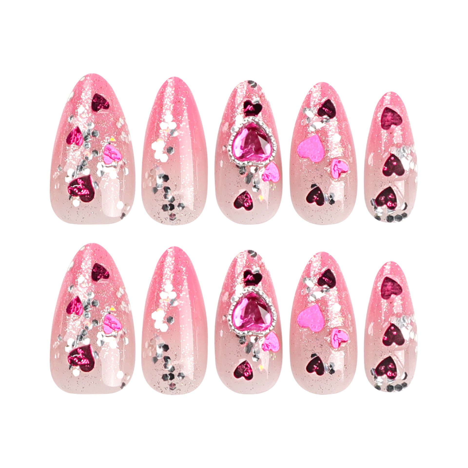 No.VN70 Love Gem Fingernails Patch 24pcs/Set
