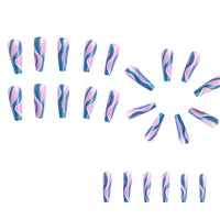 No.F550 Blue Fingernails Patch 24pcs/Set