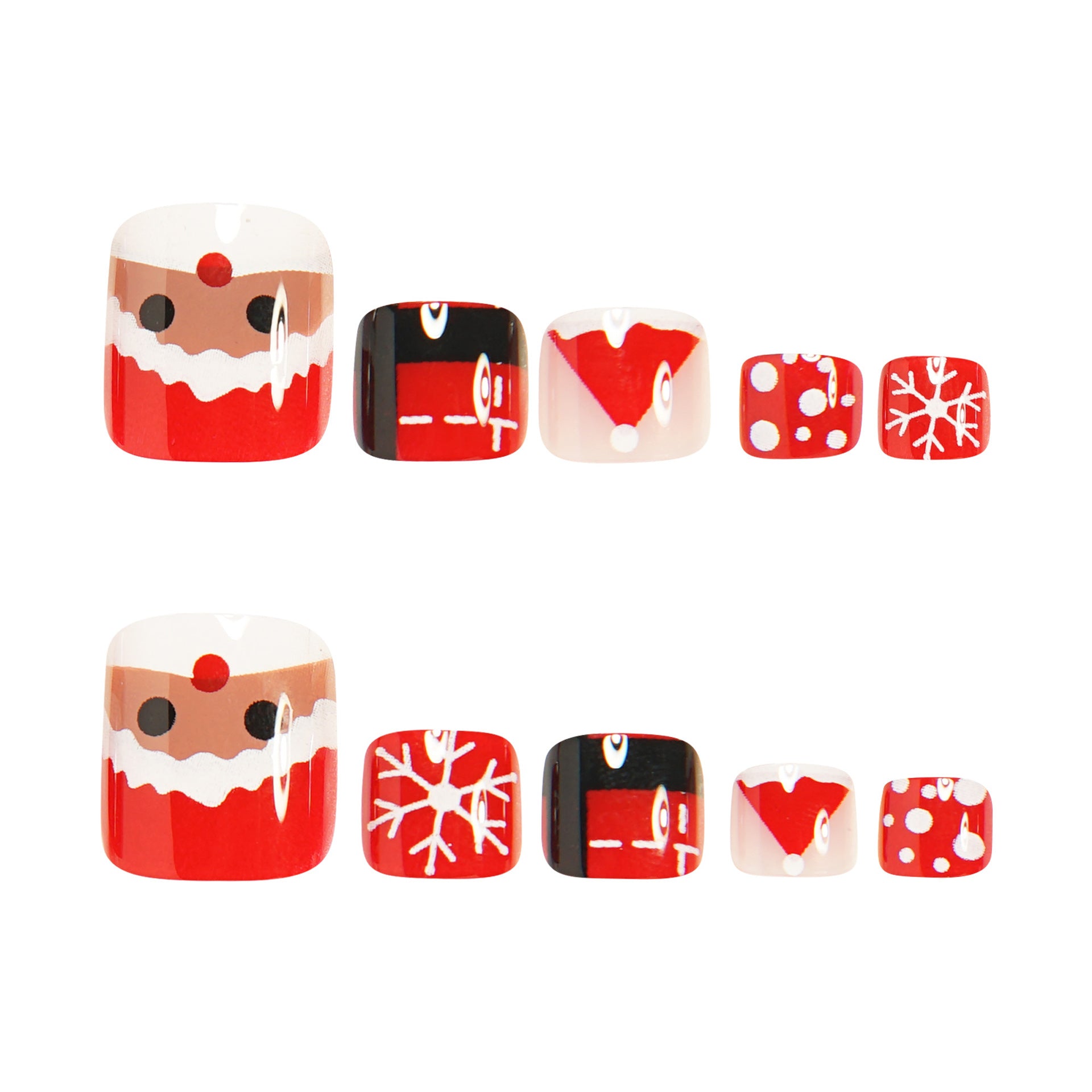 No.362 Christmas Snowflake Toenails Patch 24pcs/Set