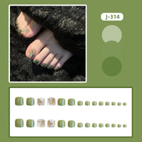 No.668 Green Butterfly Toenails Patch 24pcs/Set