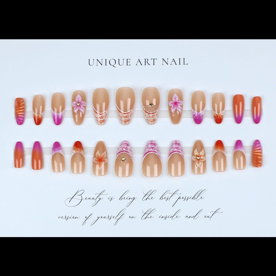 No.F483 Summer Ocean Fingernails Patch 24pcs/Set