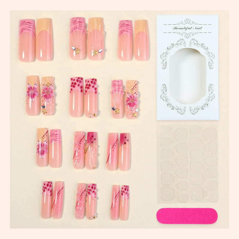 No.F625 Romantic Flowers Fingernails Patch 24pcs/Set