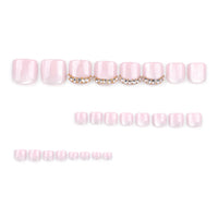 No.201 Cat Eye Pink Toenails Patch 24pcs/Set