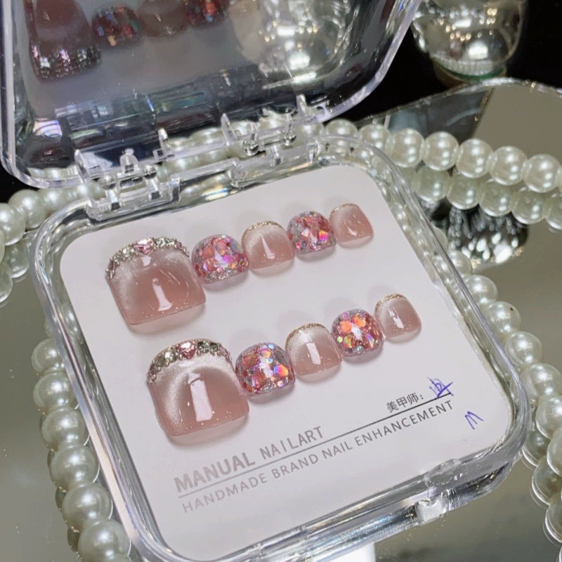 No.483 Pink Toenails Patch 10pcs/Set