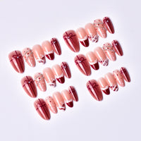 No.CM121 Christmas Bow Fingernails Patch 24pcs/Set