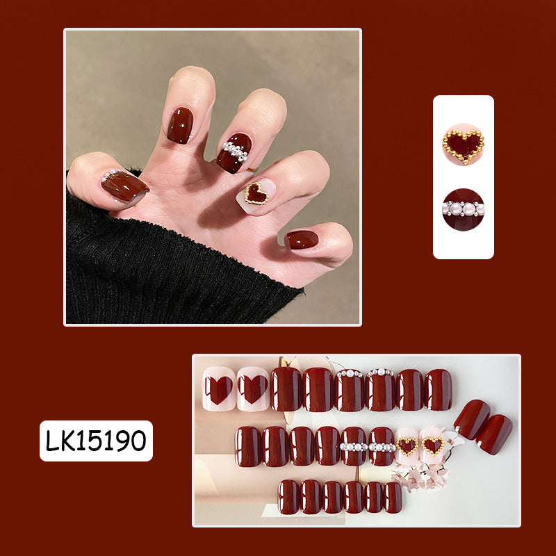 No.CM81 Christmas Vintage Pearls Fingernails Patch 24pcs/Set