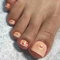 No.388 Purple Love Heart Toenails Patch 24pcs/Set