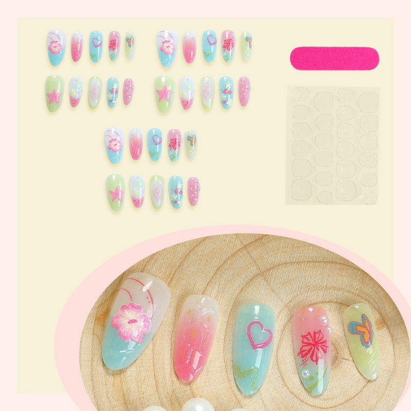No.BH18 Beach Fingernails Patch 24pcs/Set