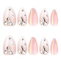 No.F583 White Gradient Fingernails Patch 24pcs/Set