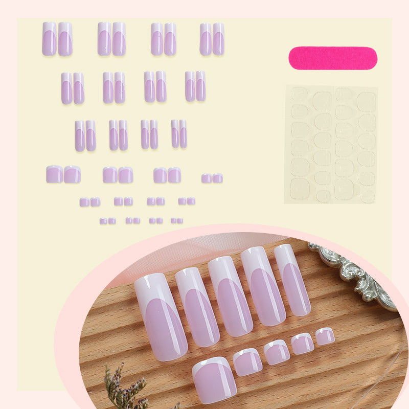 No.PSN111 Pink&White Hand & Toe Pair Set-48pcs