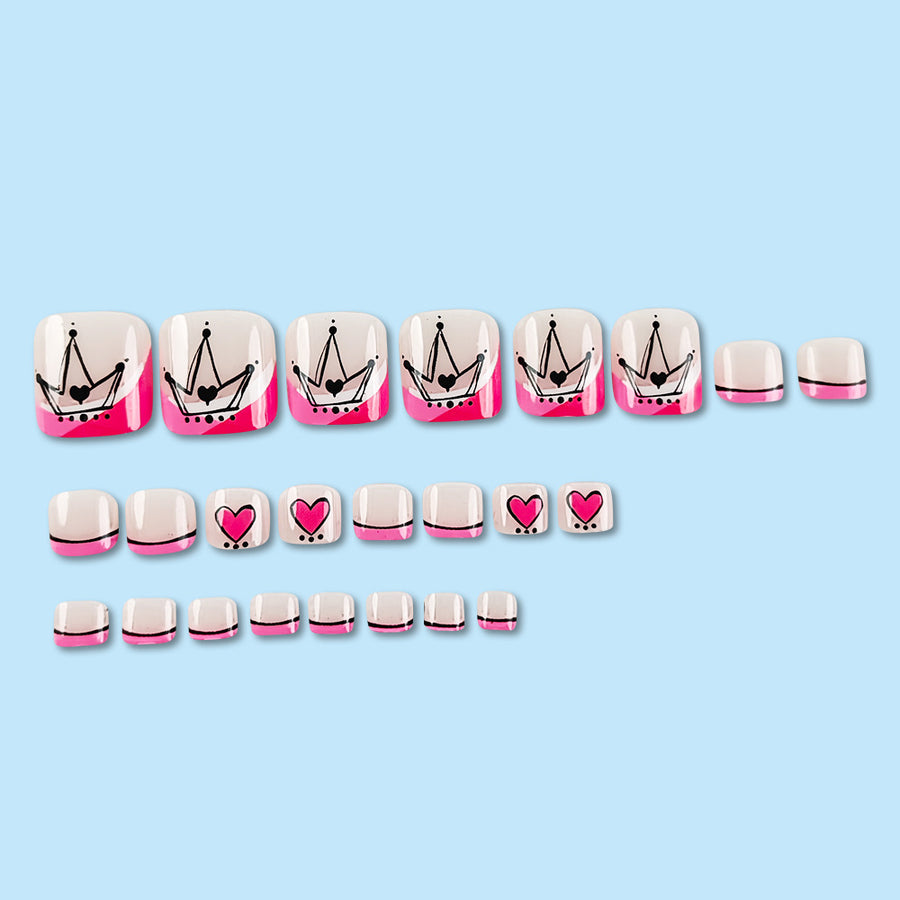 No.281 Love Crown Toenail Patch 24pcs/Set