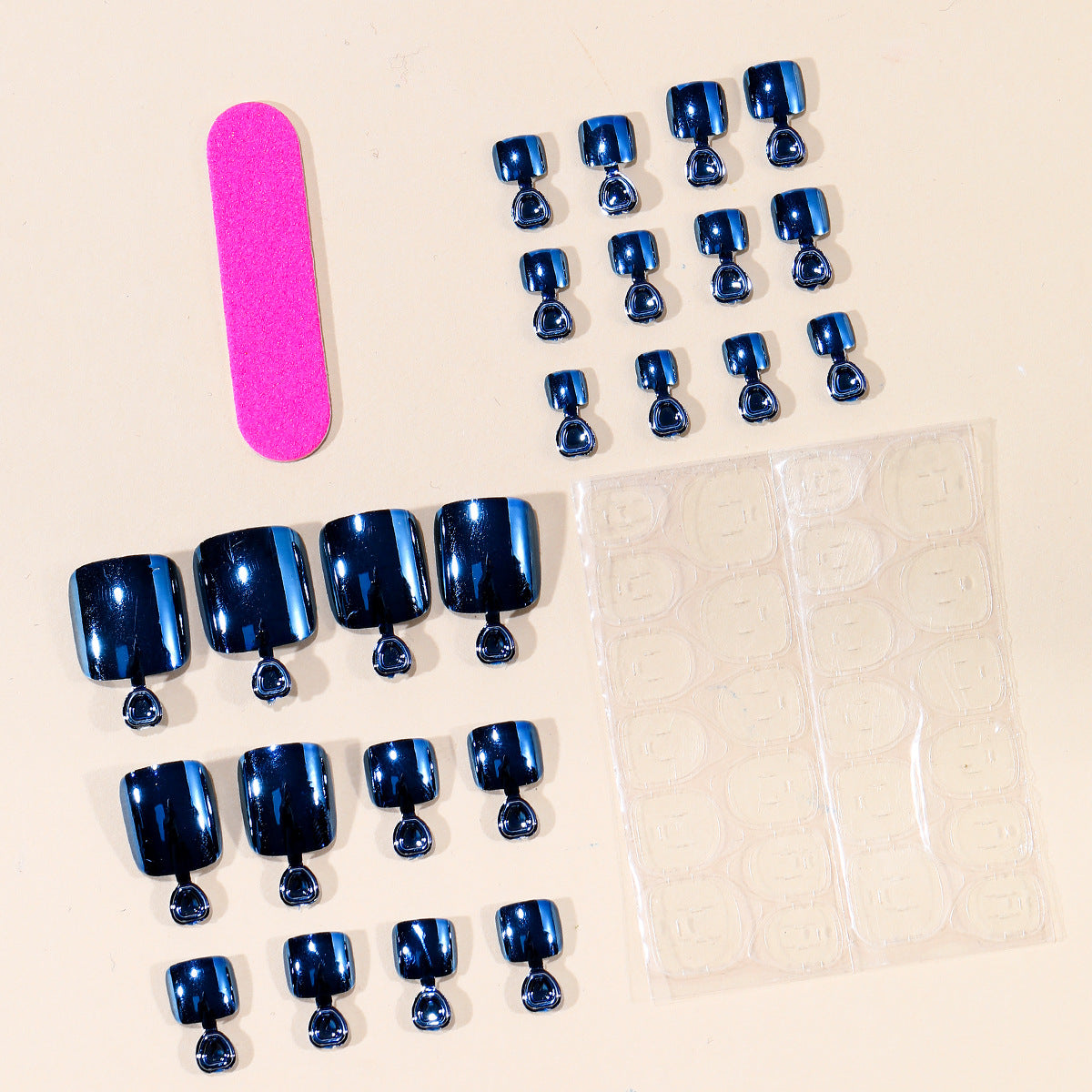 No.725 Fashion Plating Toenails Patch 24pcs/Set