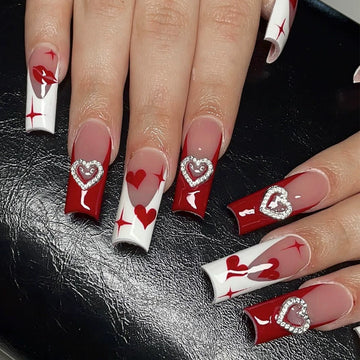 No.VN48 Love Lip Print Fingernails Patch 24pcs/Set