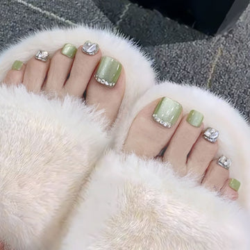 No.598 Green Cat's Eye Toenails Patch 24pcs/Set