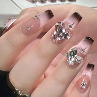 No.F75 Flash Diamond Fingernails Patch 24pcs/Set