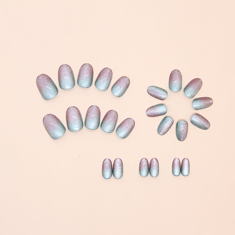 No.F390 Multicolor Cat's Eye Fingernails Patch 24pcs/Set