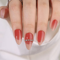 No.F123 Sweet Nude Fingernails Patch 30pcs/Set