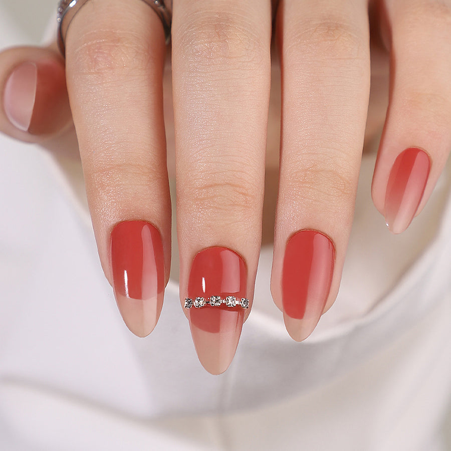 No.F123 Sweet Nude Fingernails Patch 30pcs/Set