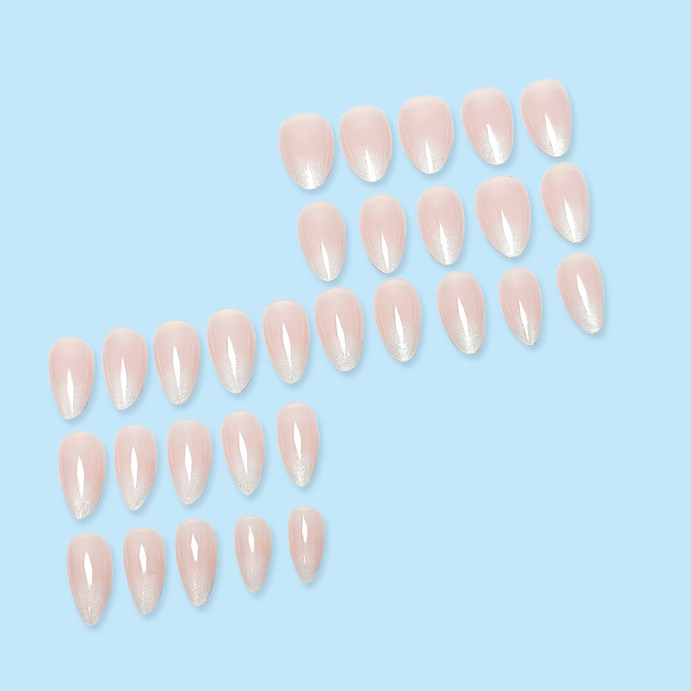 No.F422 Glitter Almond Fingernails Patch 24pcs/Set