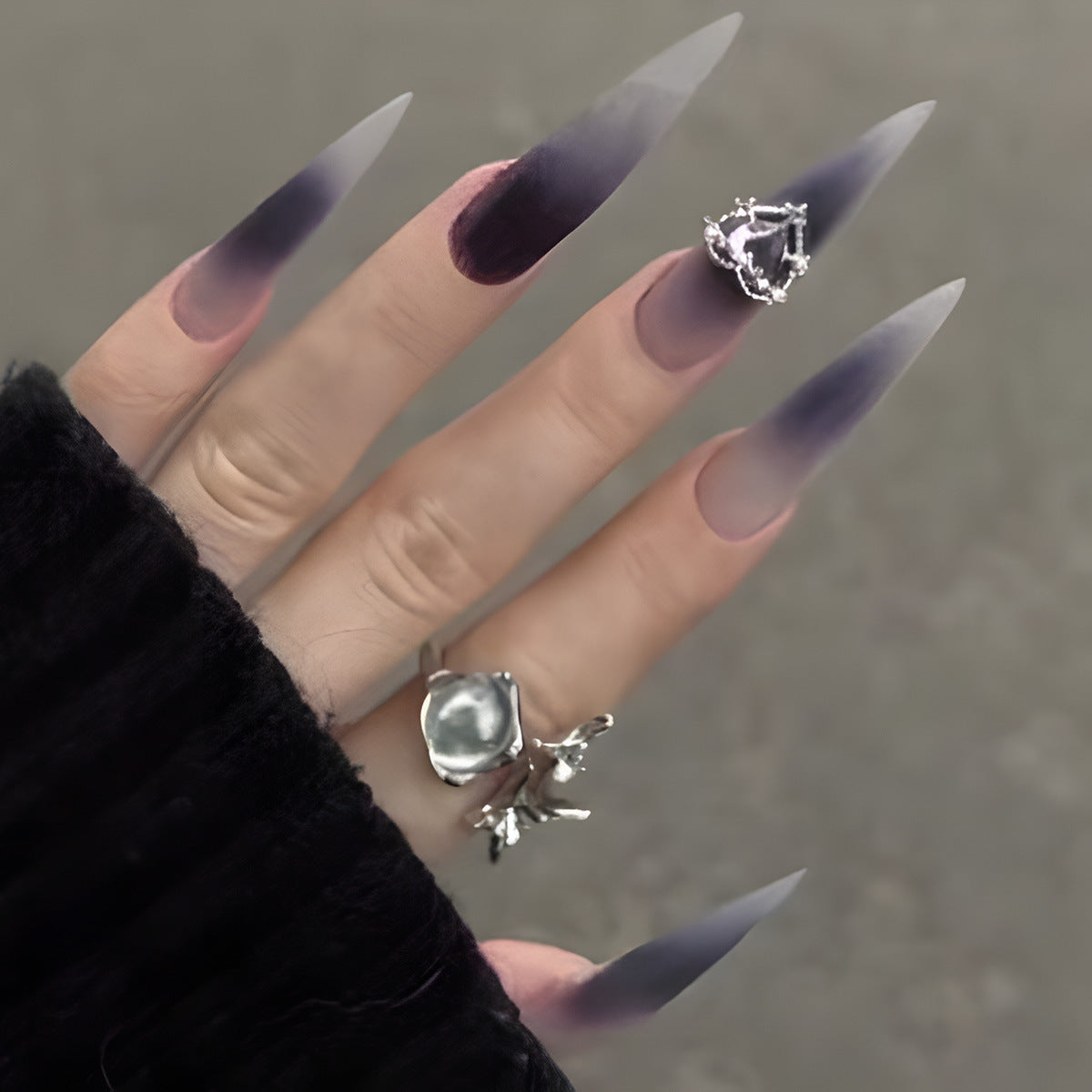 No.F544 Dark Love Fingernails Patch 24pcs/Set