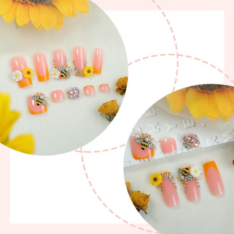 No.PSN78 Flower With Diamonds Hand & Toe Pair Set-48pcs