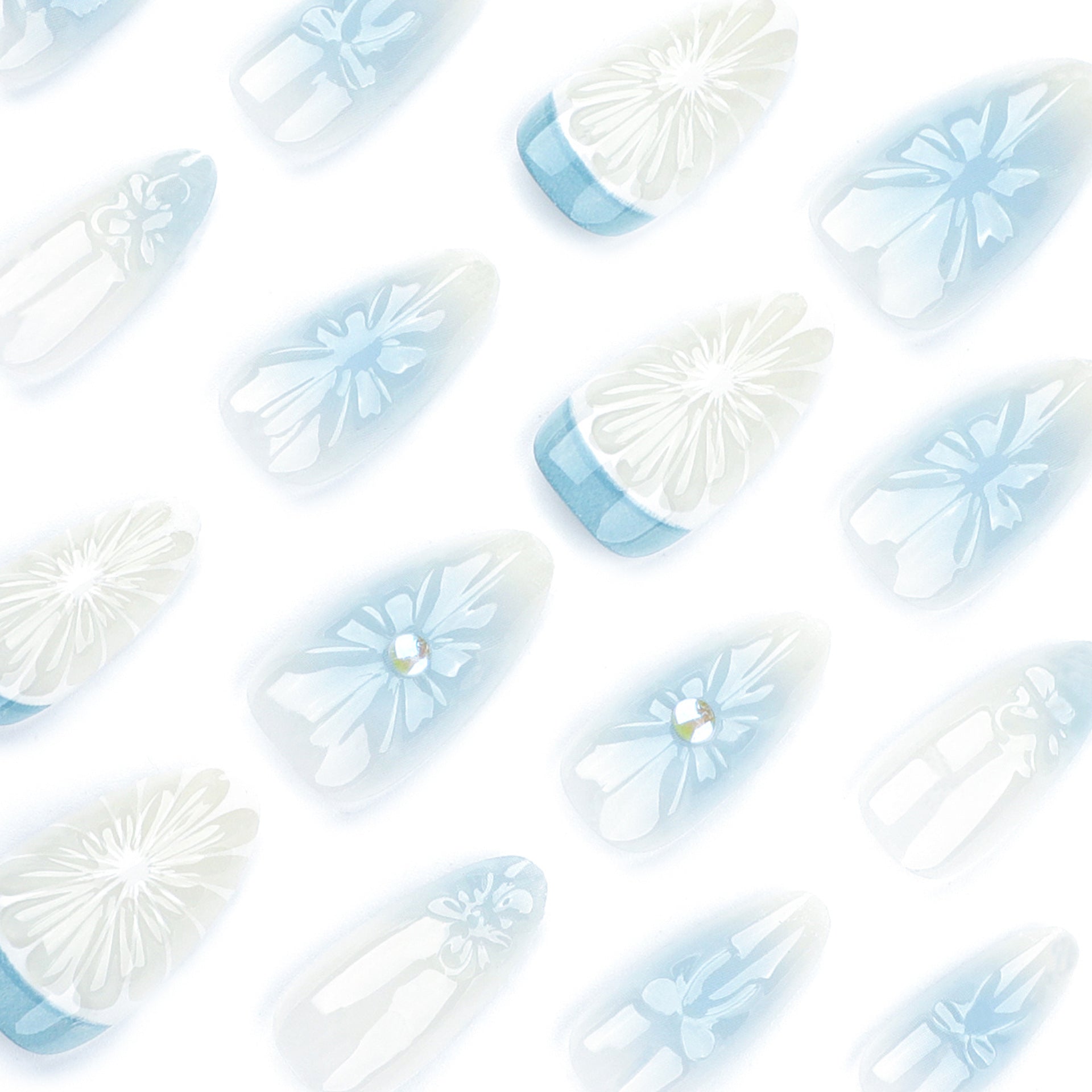 No.F401 3D Lemon Fingernails Patch 24pcs/Set