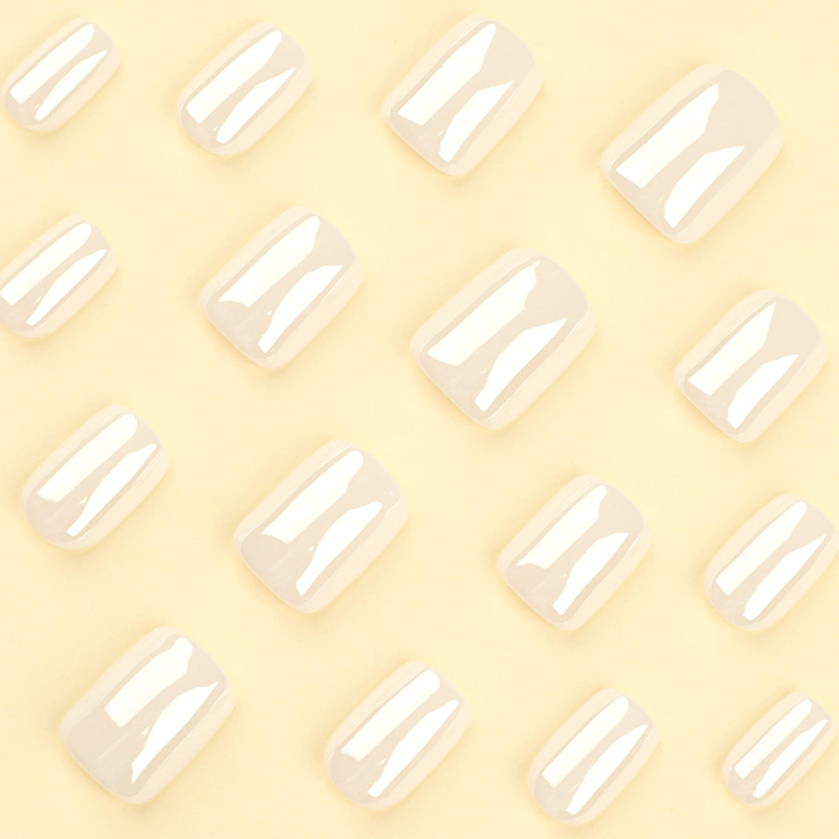 No.F318 White Fingernails Patch 24pcs/Set