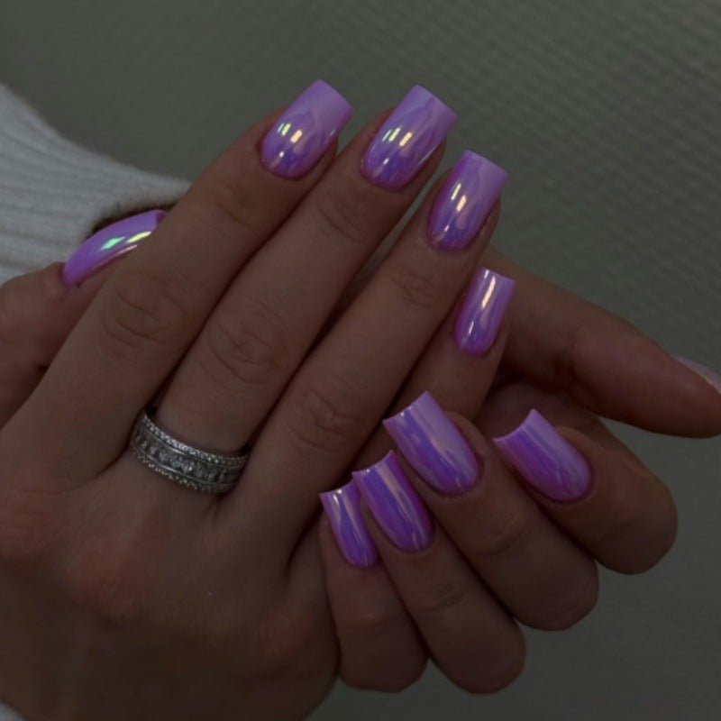 No.F733 Purple Fingernails Patch 24pcs/Set