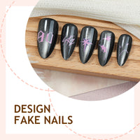 No.F580 Black Cat's Eye Fingernails Patch 24pcs/Set