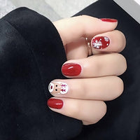 No.CM24 Christmas Snowflake Fingernails Patch 24pcs/Set