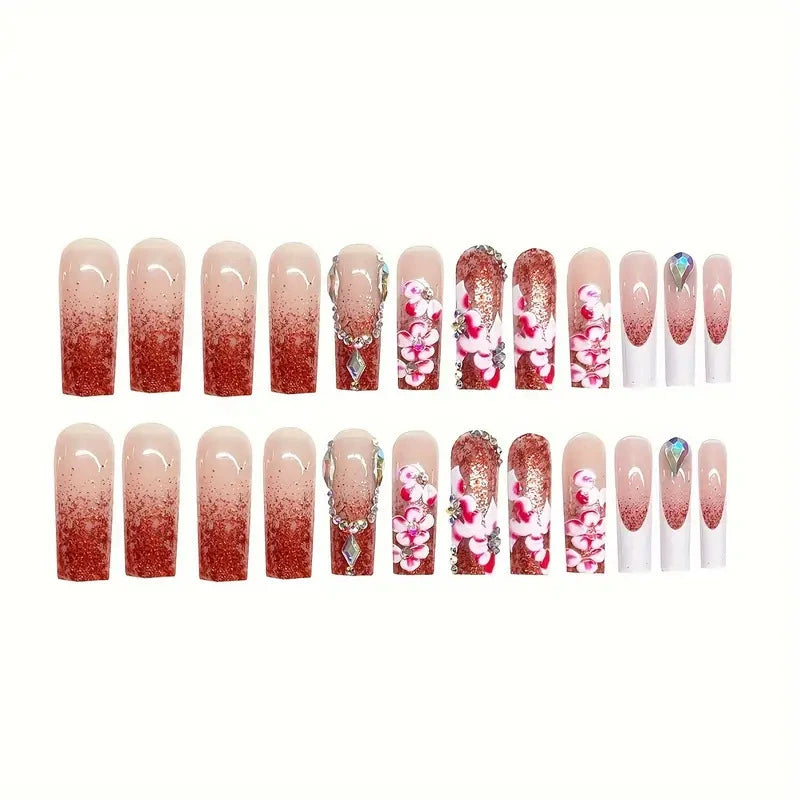 No.PSN24 Fashion Flower Hand & Toe Pair Set-48pcs