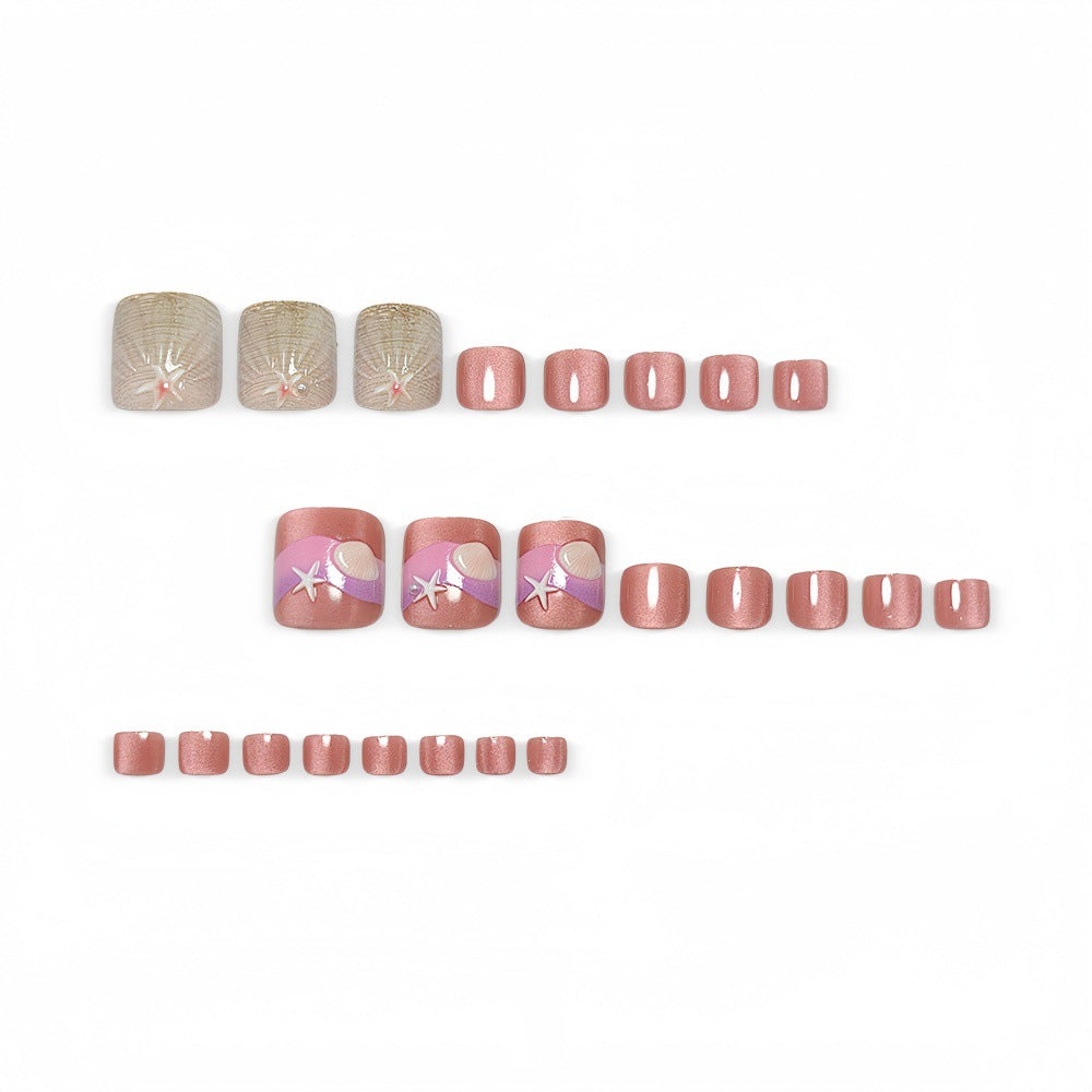 No.809 Seashell Starfish Toenails Patch 24pcs/Set