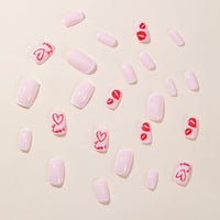 No.VN44 Red Lips Love Fingernails Patch 24pcs/Set