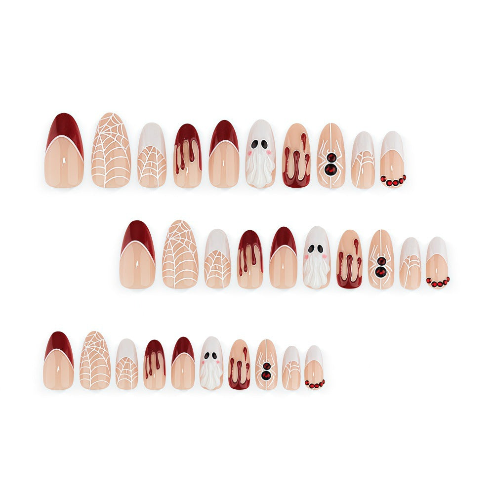 No.AW203 Halloween Blood Drop Ghost Fingernails Patch 24pcs/Set