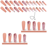 No.F552 Glitter Gradient Fingernails Patch 24pcs/Set