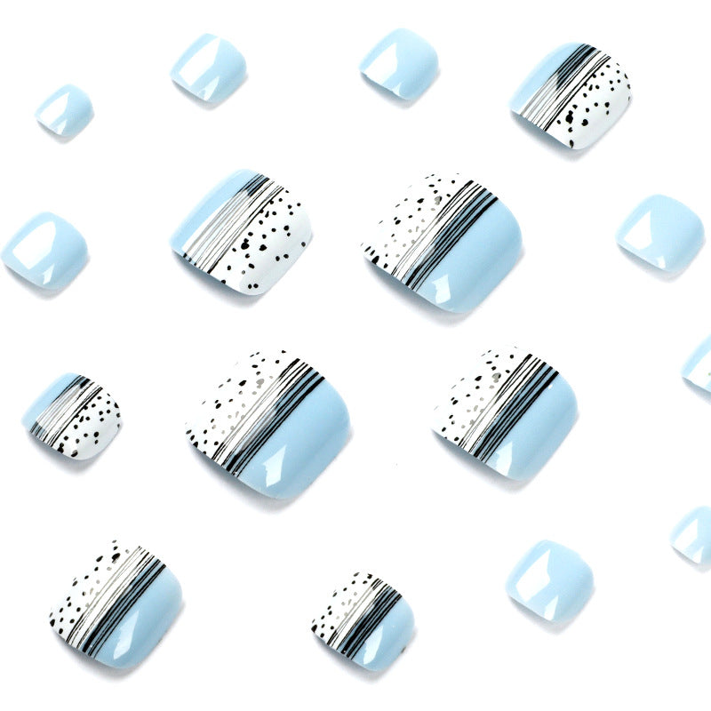No.660 Sky Blue Toenails Patch 24pcs/Set