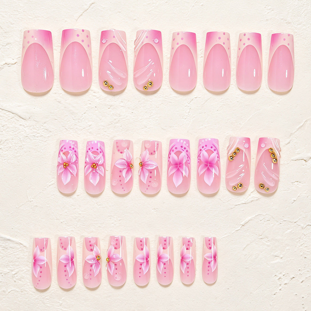 No.F750 Flower Fingernails Patch 24pcs/Set