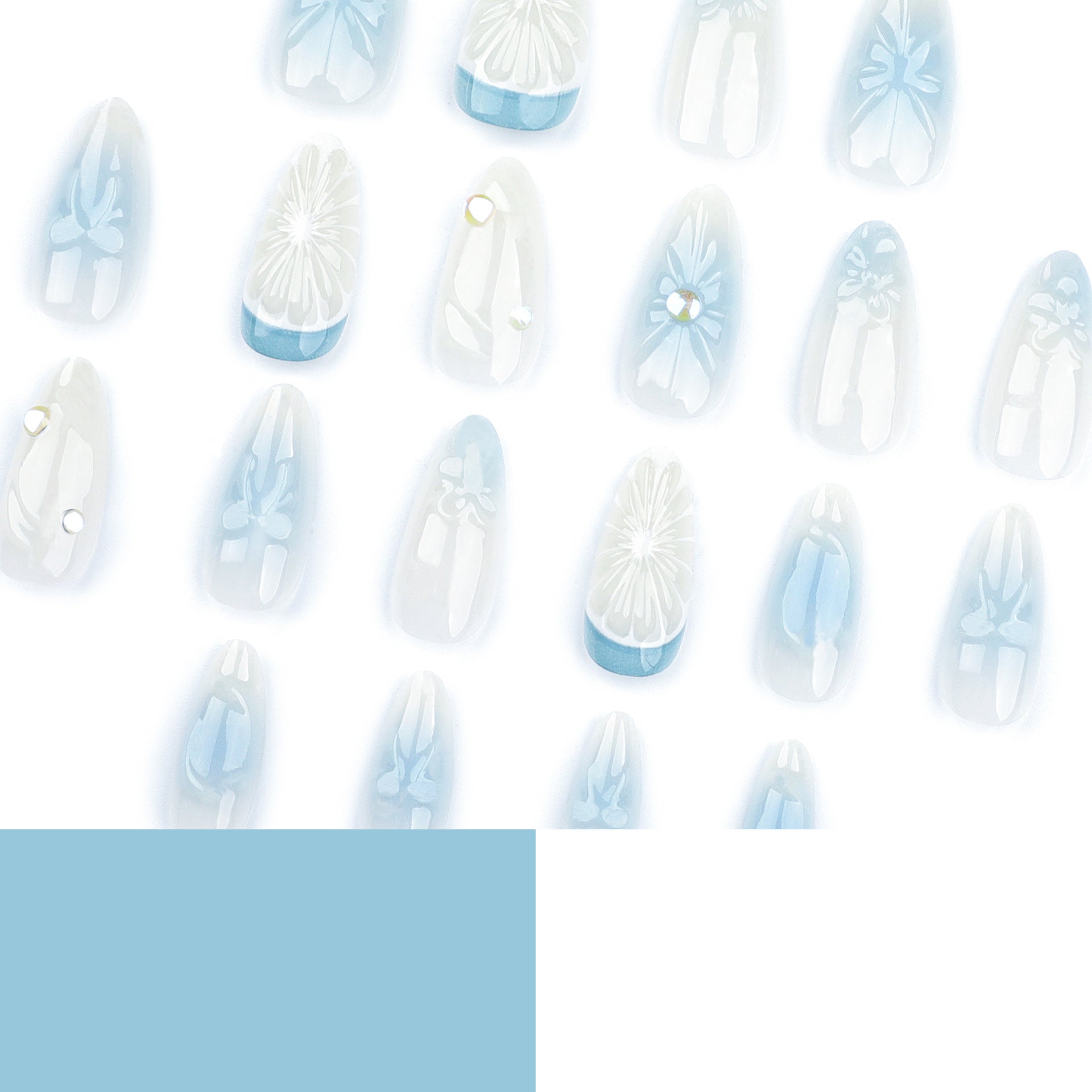 No.F401 3D Lemon Fingernails Patch 24pcs/Set