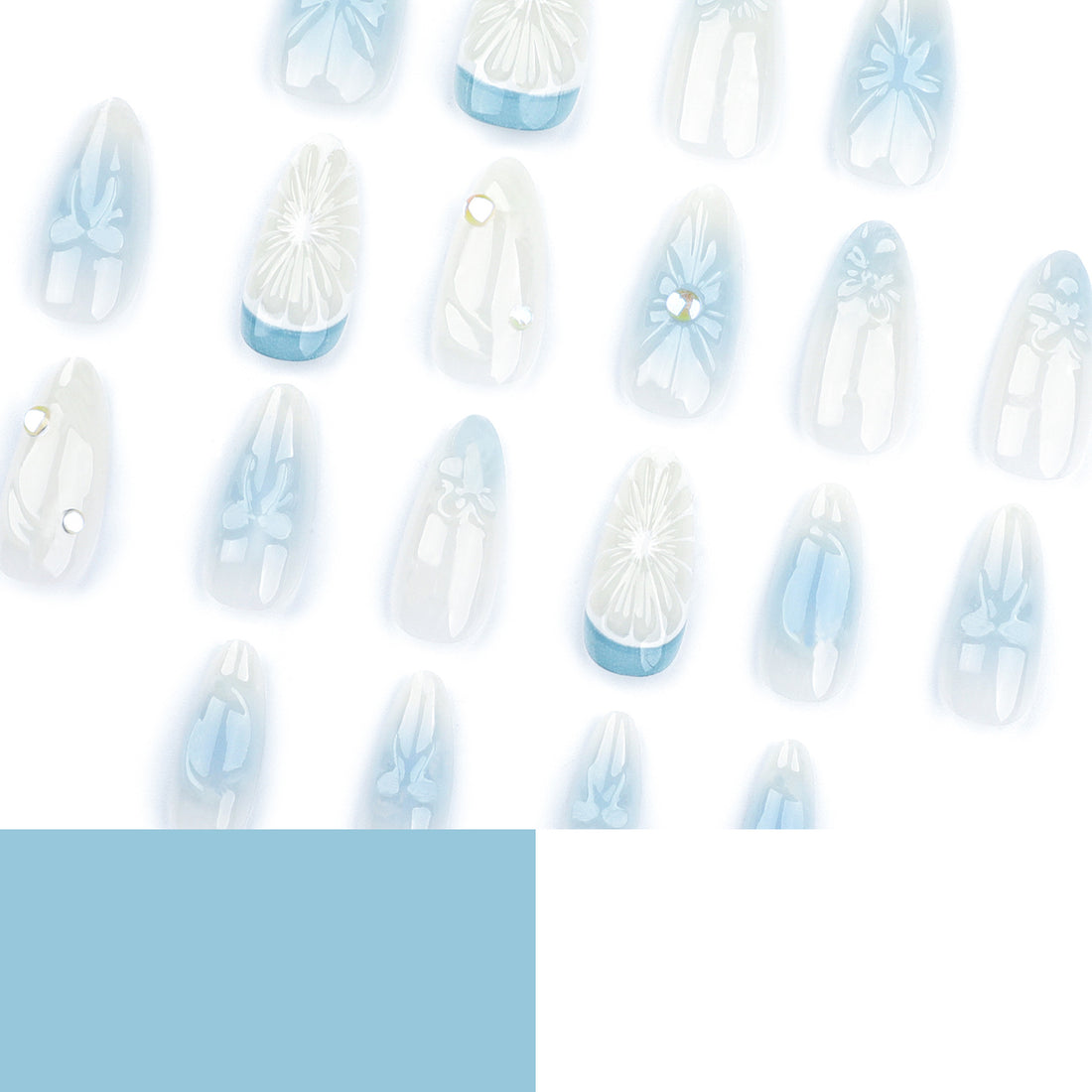 No.F401 3D Lemon Fingernails Patch 24pcs/Set
