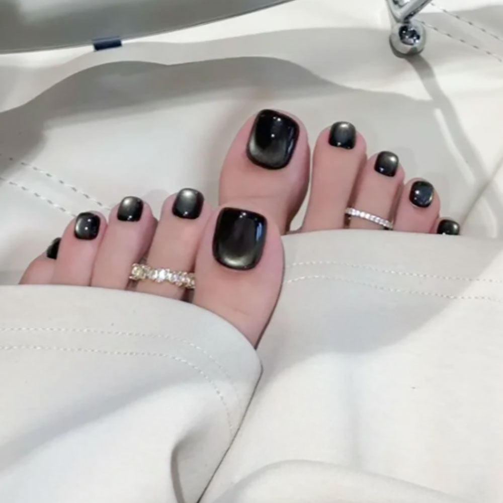 No.703 Black Cat's Eye Toenails Patch 32pcs/Set