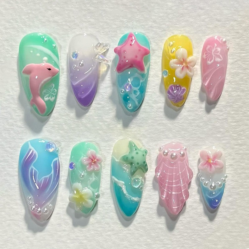 No.BH39 Summer Ocean Fingernails Patch 30pcs/Set