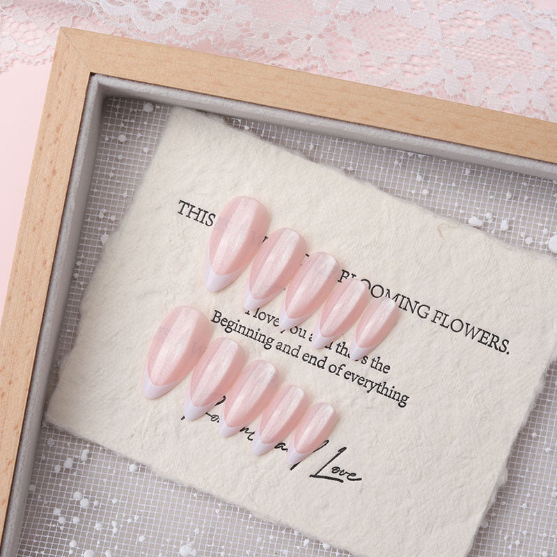 No.F709 Pink Fingernails Patch 24pcs/Set