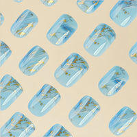 No.F11 Blue Waves Fingernails Patch 24pcs/Set