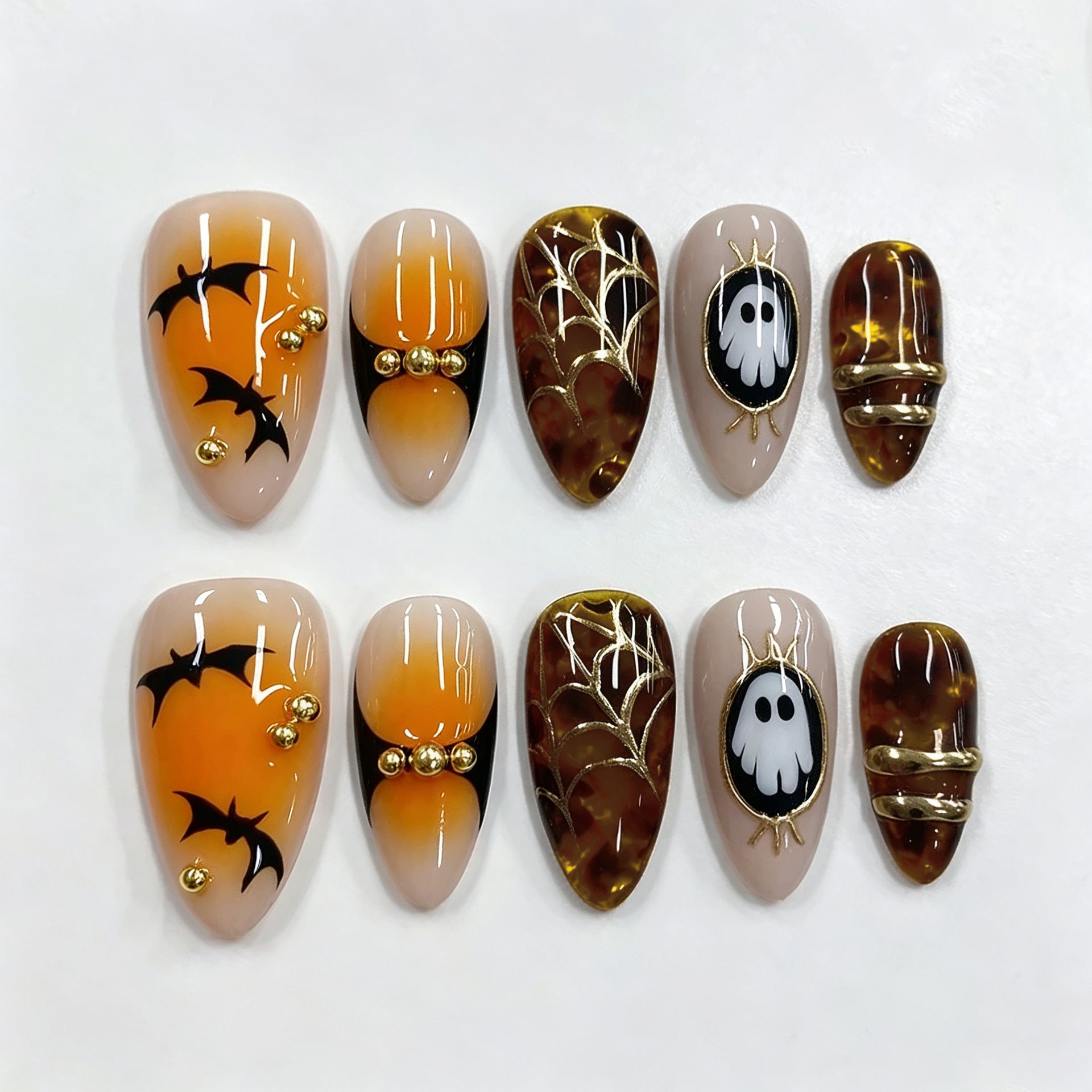 No.AW183 Halloween Ghost Fingernails Patch 24pcs/Set